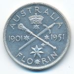 Australia, 1 флорин (1951 г.)
