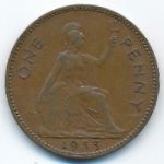 Великобритания, 1 пенни (1953 г.)