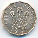 Great Britain, 3 пенса (1937 г.)