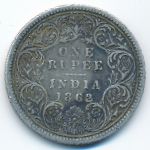 British West Indies, 1 рупия (1862 г.)