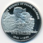 Marshall Islands, 5 долларов (1991 г.)