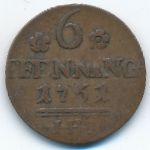 Rostock, 6 пфеннигов, 