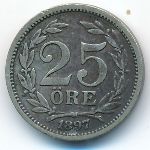 Sweden, 25 эре (1897 г.)