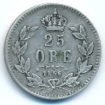 Sweden, 25 эре (1856 г.)
