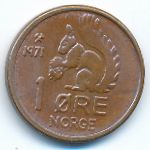 Норвегия, 1 эре (1971 г.)