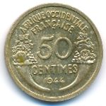 French West Africa, 50 сентим (1944 г.)