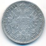 Австрия, 1 флорин (1888 г.)