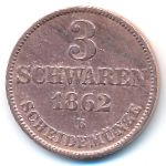 Ольденбург, 3 шварена (1862 г.)