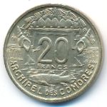 Comoros, 20 франков (1964 г.)