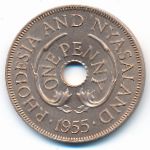 Родезия и Ньясаленд, 1 пенни (1955 г.)