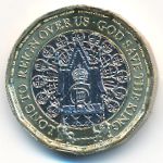 Gibraltar, 1 фунт (2024 г.)