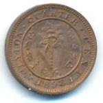 Ceylon, 1/4 цента (1898 г.)