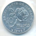 Monaco, 10 франков (1982 г.)