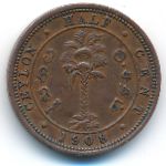 Ceylon, 1/2 цента (1908 г.)