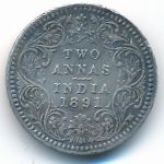 British West Indies, 2 анны (1891 г.)