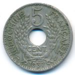 French Indo China, 5 центов (1937 г.)