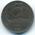 Latvia, 5 сантим (1922 г.)
