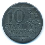 Вормс., 10 пфеннигов (1918 г.)