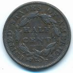 США, 1/2 цента (1833 г.)