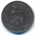 Великобритания, 1 фартинг (1884 г.)