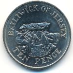Jersey, 10 пенсов (1984 г.)