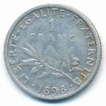 Франция, 1 франк (1898 г.)