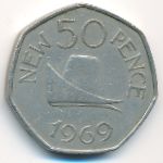 Guernsey, 50 новых пенсов (1969 г.)