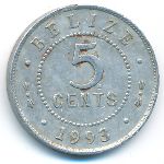 Belize, 5 центов (1993 г.)