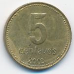 Аргентина, 5 сентаво (2005 г.)