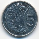 Каймановы острова, 5 центов (1992 г.)
