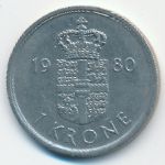Denmark, 1 крона (1980 г.)