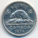 Canada, 5 центов (1974 г.)