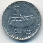 Fiji, 5 центов (1990 г.)
