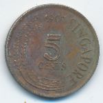 Сингапур, 5 центов (1967 г.)