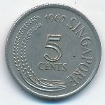 Сингапур, 5 центов (1967 г.)
