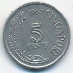 Сингапур, 5 центов (1967 г.)