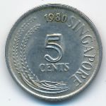 Сингапур, 5 центов (1980 г.)
