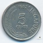 Сингапур, 5 центов (1982 г.)