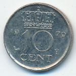 Нидерланды, 10 центов (1979 г.)