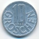 Austria, 10 грошей (1965 г.)