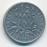 France, 1/2 франка (1965 г.)
