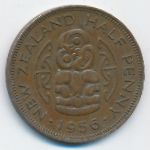 Новая Зеландия, 1/2 пенни (1956 г.)