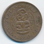 Новая Зеландия, 1/2 пенни (1960 г.)