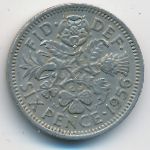 Great Britain, 6 пенсов (1956 г.)