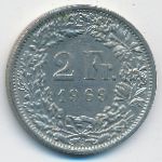 Швейцария, 2 франка (1969 г.)