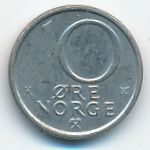 Норвегия, 10 эре (1990 г.)