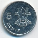 Соломоновы острова, 5 центов (1996 г.)