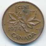 Canada, 1 цент (1974 г.)