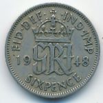 Great Britain, 6 пенсов (1948 г.)