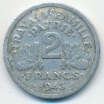 Франция, 2 франка (1943 г.)
